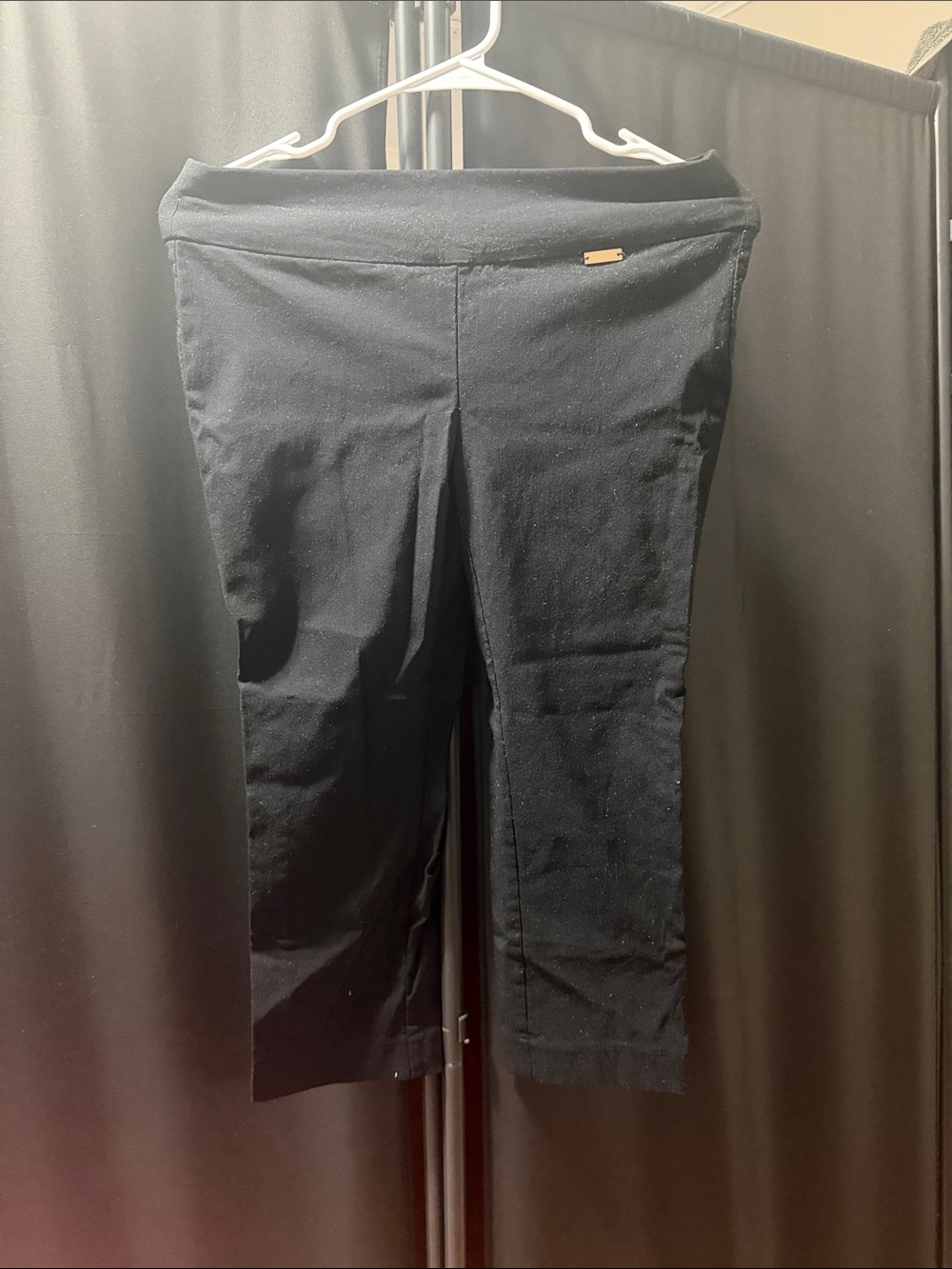 INC International Concepts Black Cropped Ponte Pants